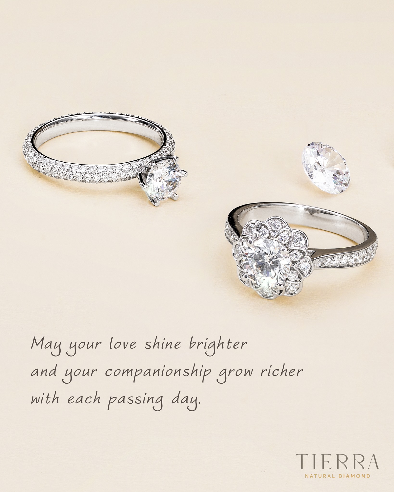 Nhẫn kim cương sang trọng thời thượng